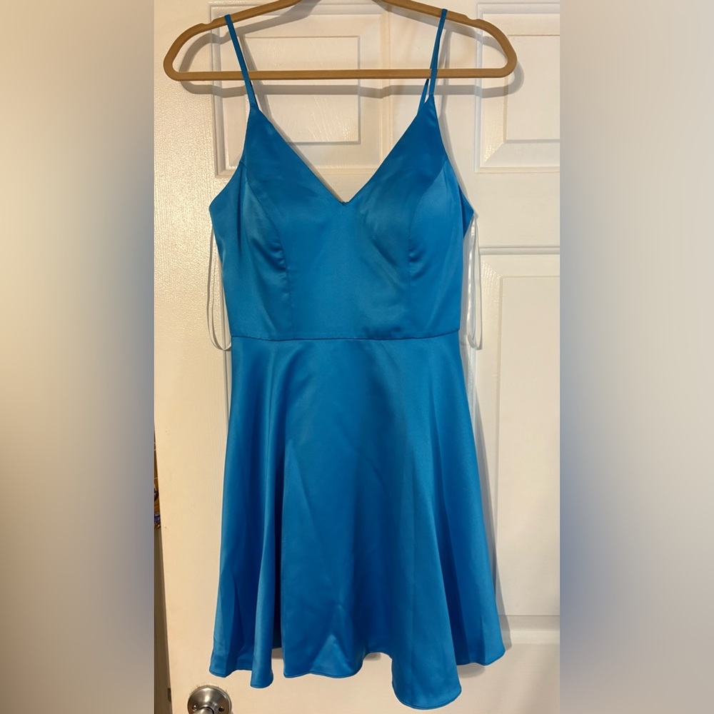 B Darlin Vibrant Blue Mini Dress
